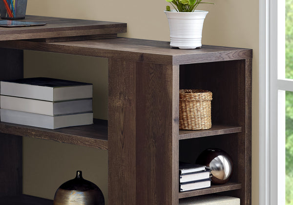 47.25" x 60" x 29" Brown Particle Board Hollow Core  Computer Desk