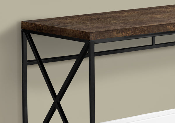 Brown Black Particle Board Metal  Computer Desk