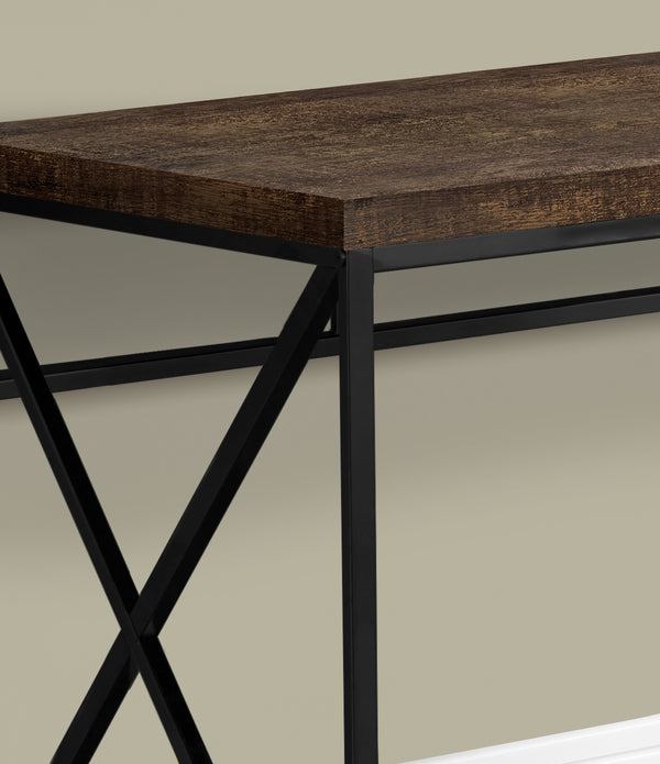 Brown Black Particle Board Metal  Computer Desk