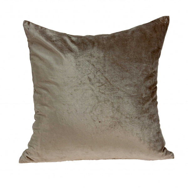 Super Soft Taupe Solid Pillow Cover