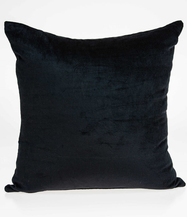 Shimmy Black Rayon Solid Color Pillow Cover