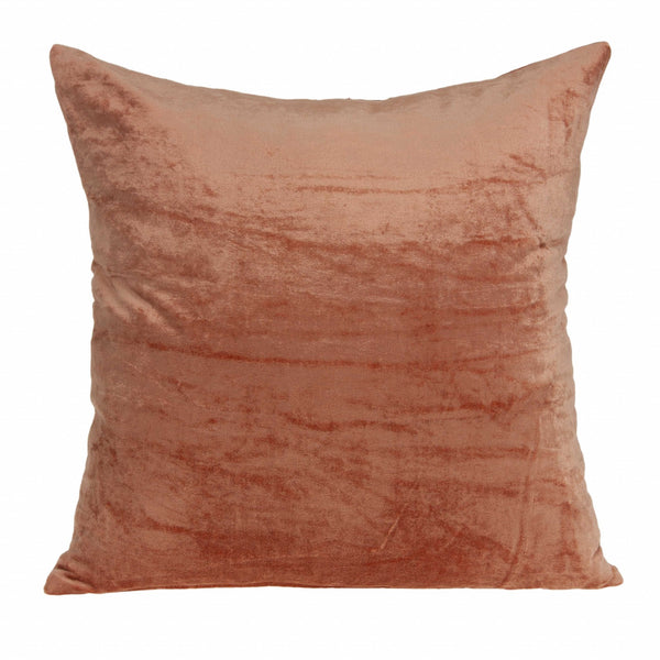 Shimmy Coral Rayon Solid Color Pillow Cover