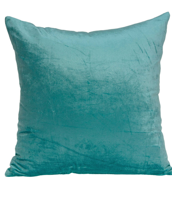 Shimmy Aqua Rayon Solid Color Pillow Cover