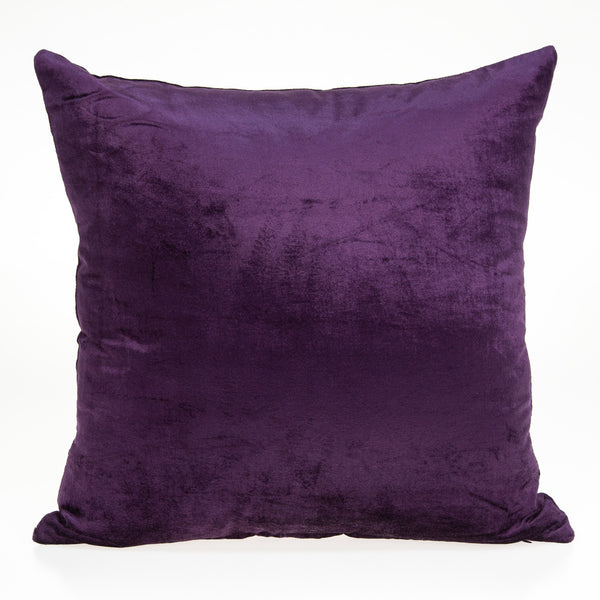 22" x 0.5" x 22" Transitional Purple Solid Pillow Cover