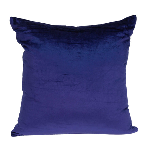 22" x 0.5" x 22" Transitional Royal Blue Solid Pillow Cover