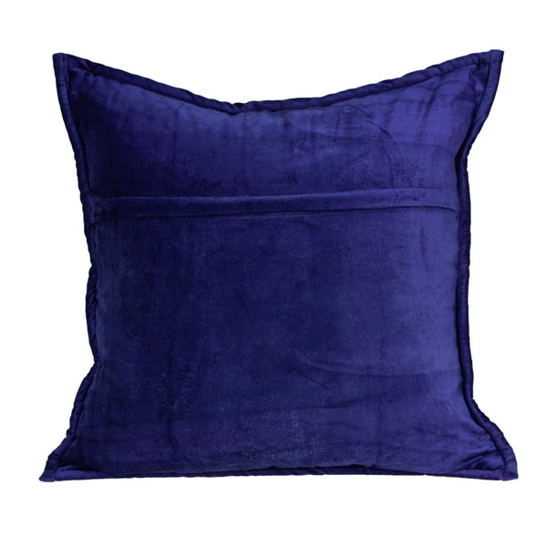 Super Soft Royal Blue Solid Quilted Pillow Cover