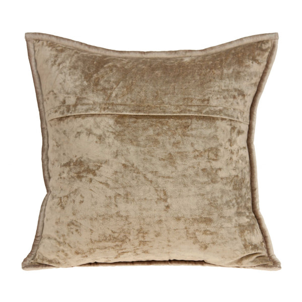 Super Soft Taupe Solid Quilted Pillow Cover