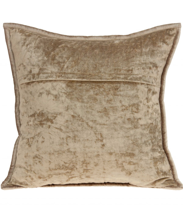 Super Soft Taupe Solid Quilted Pillow Cover