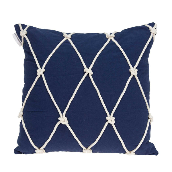 20" x 0.5" x 20" Nautical Blue Pillow Cover