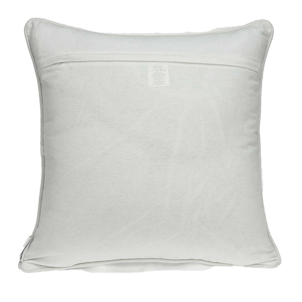 20" x 0.5" x 20" Transitional Beige and White Pillow Cover