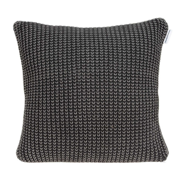 Gray Sweater Knit Square Accent Pillow Cover