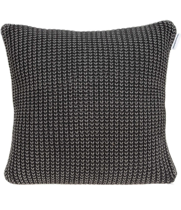 Gray Sweater Knit Square Accent Pillow Cover