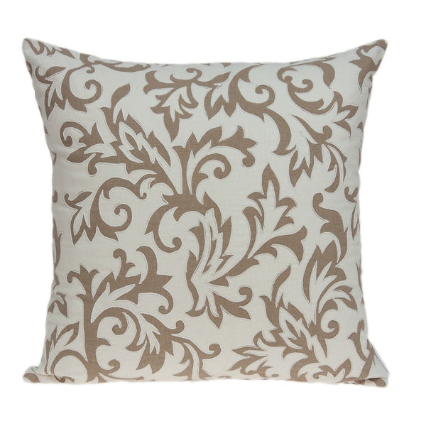 20" x 0.5" x 20" Elegant Transitional Beige Pillow Cover