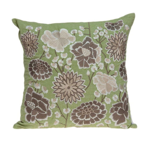 20" x 0.5" x 20" Tropical Green Pillow Cover