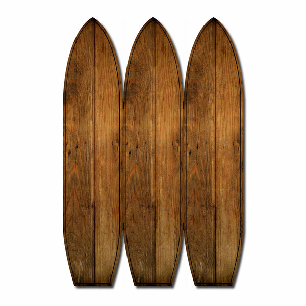 47 x 1 x 71 Brown Wood Coastal Surfboard  Screen