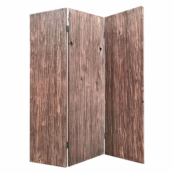 53 x 2 x 71 x 72 Brown Wood Woodland - 3 Panel Screen