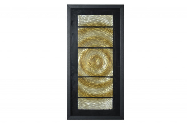 15 x 2 x 16 Black And Gold Glass - Shadow Box