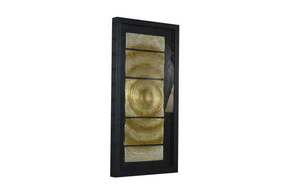 15 x 2 x 16 Black And Gold Glass - Shadow Box