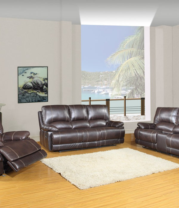 76'' X 40''  X 41'' Modern Brown Sofa Set With Console Loveseat