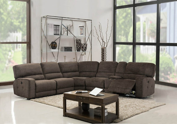 251'' X 41''  X 40'' Modern Brown Fabric Sectional