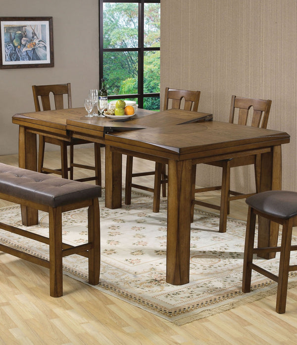 42' X 78' X 36' Oak Wood Rectangular Leg Table Top wButterfly Leaf