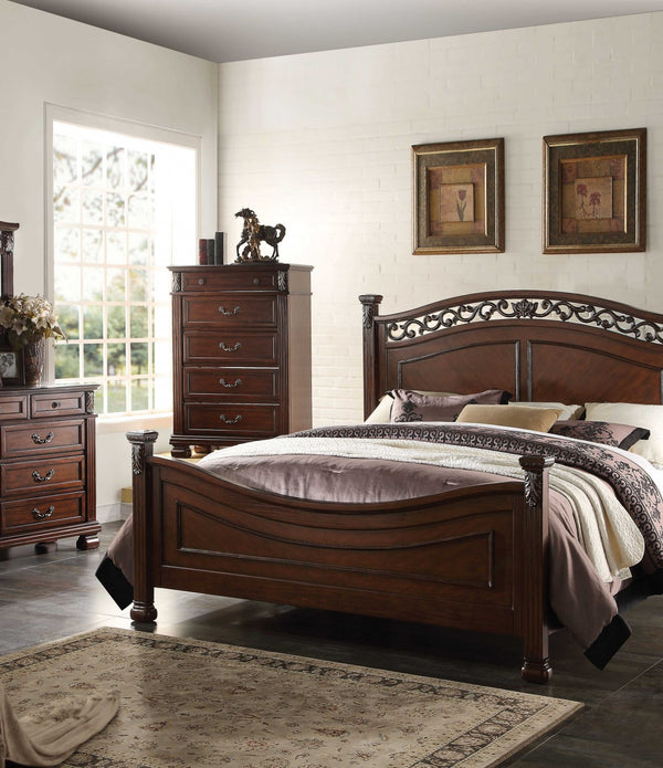 81' X 90' X 59' Dark Walnut Wood Eastern King Bed