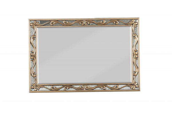 2' X 48' X 32' Antique Gold Wood Mirror