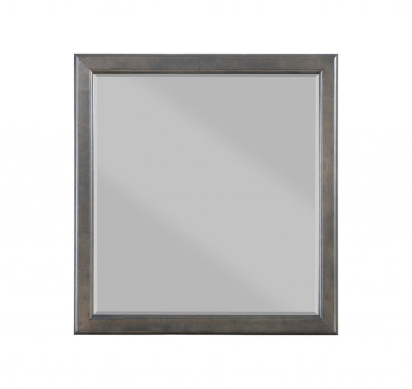 Classic Gray Wooden Mirror