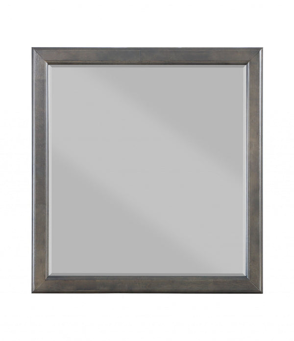 Classic Gray Wooden Mirror