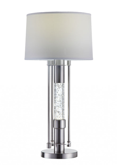 15' X 15' X 32' Brushed Nickel Metal Glass LED Shade Table Lamp