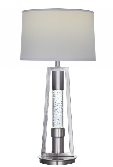 15' X 15' X 31' Brushed Nickel Metal Glass LED Shade Table Lamp