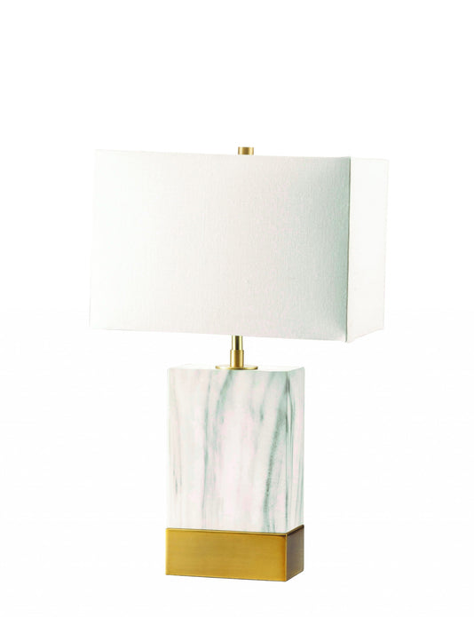 White Marble  Gold Table Lamp