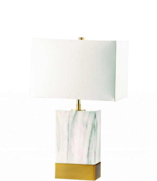 White Marble  Gold Table Lamp