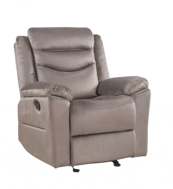 37' X 35' X 42' Velvet  Upholstery Metal Reclining Mechanism Glider Recliner