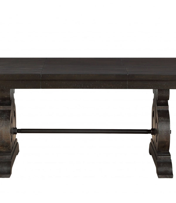 45' X 104' X 30' Rustic Walnut Wood Dining Table