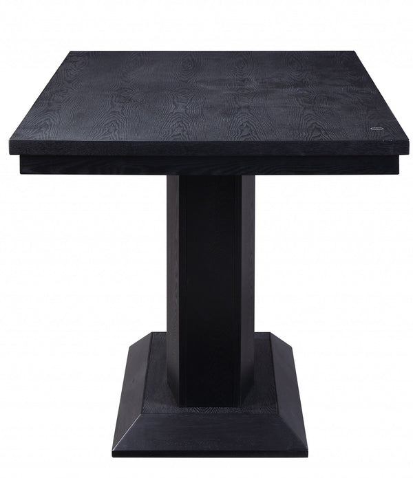 36' X 60' X 36' Black Wood LED Counter Height Table