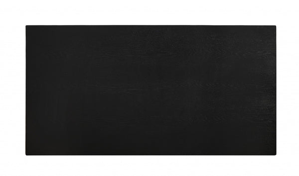 26' X 50' X 18' Black LED Wood Glass Coffee Table