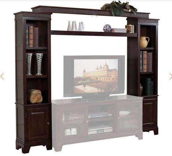 Modern Dark Brown Wood Entertainment Center