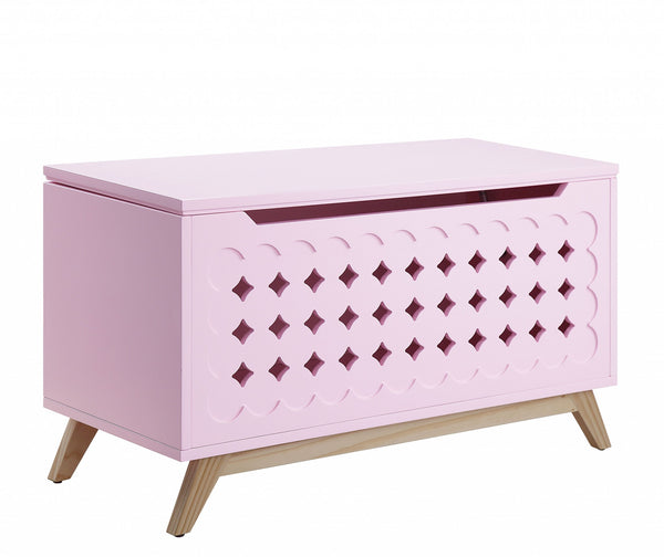 16' X 37' X 21' Pink Natural Wood Youth Chest