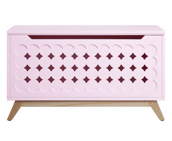 16' X 37' X 21' Pink Natural Wood Youth Chest