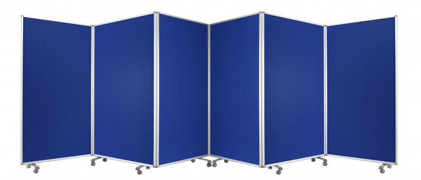 106 x 1 x 71 Blue Metal and Fabric - Screen