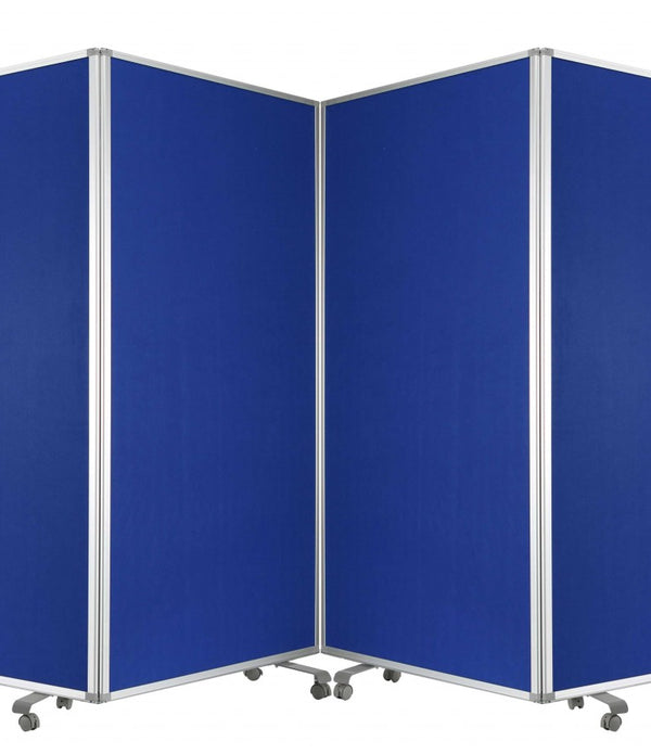 106 x 1 x 71 Blue Metal and Fabric - Screen