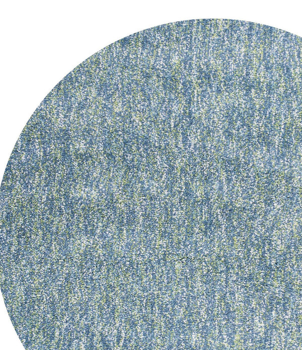 8' Round  Polyester Seafoam Heather Area Rug