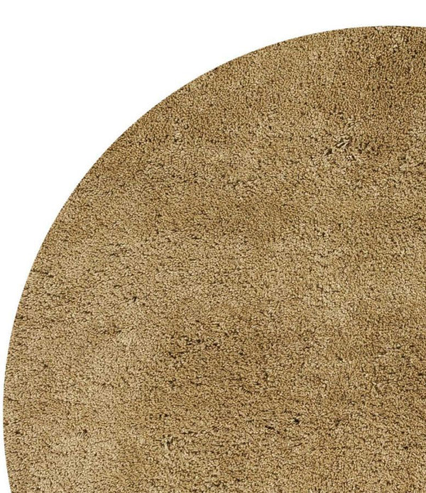 8' Round  Polyester Gold Area Rug