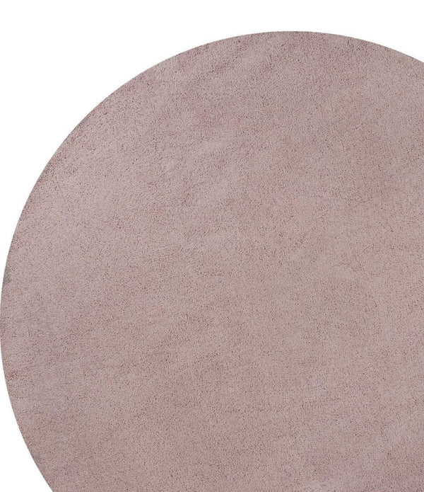 8' Round  Polyester Rose Pink Area Rug