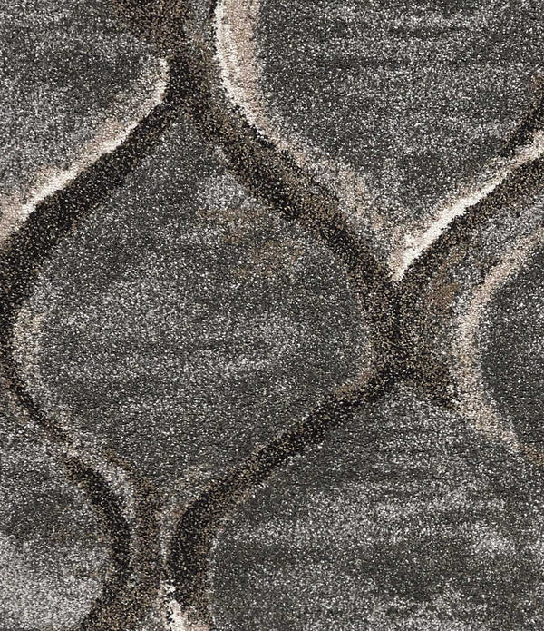 7 x 10  Polypropylene Charcoal Area Rug