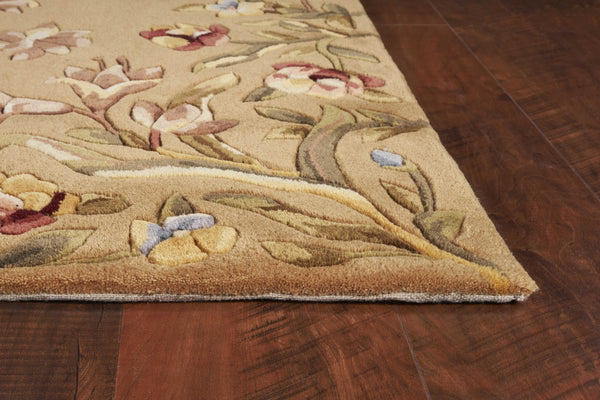 5' x 8'  Wool Gold Area Rug