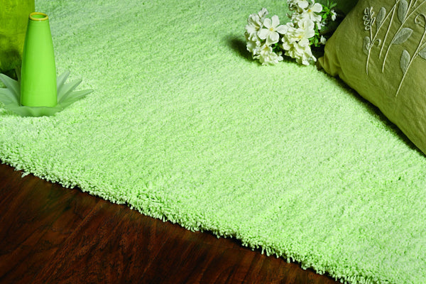 8' x 11' Bright Green Shag Area Rug