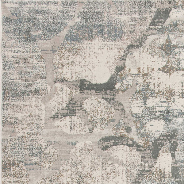 8'x11' Ivory Mist Machine Woven Abstract Indoor Area Rug