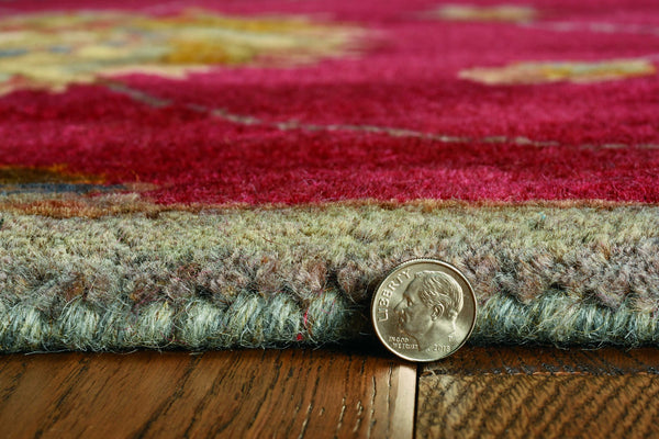 8' x 10' 6 Wool Red Area Rug